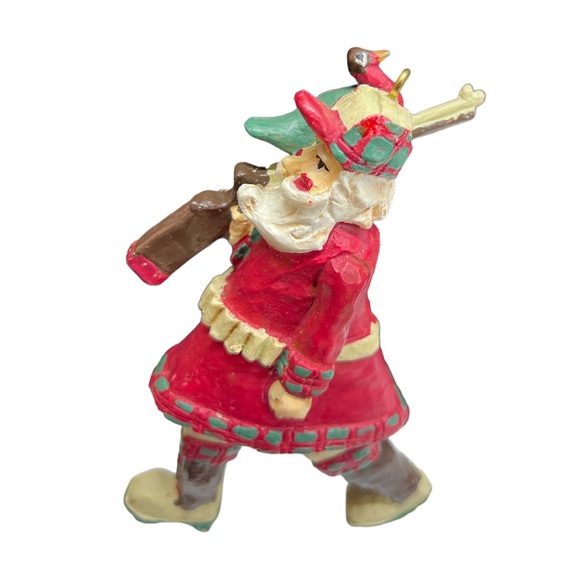 Vintage Duck Hunting Santa Christmas Ornament - Picture 2 of 3